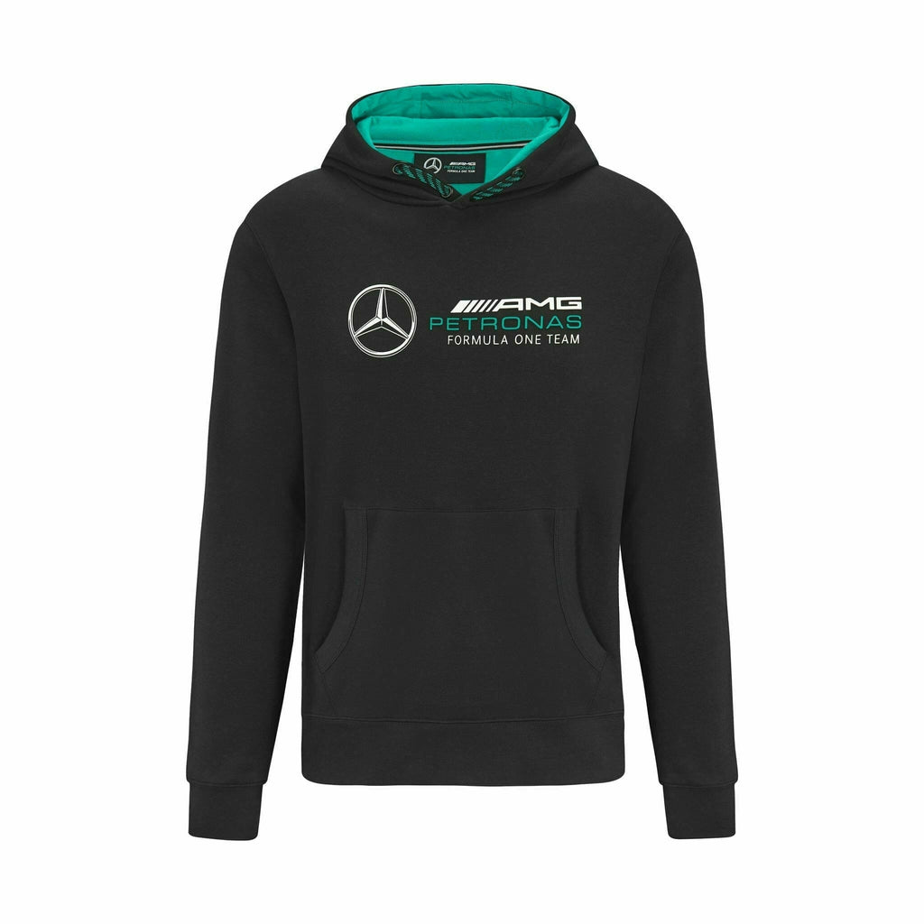 Mercedes Benz AMG Petronas F1 Unisex Logo Hooded Sweatshirt -Black/Gray Hoodies Dark Slate Gray
