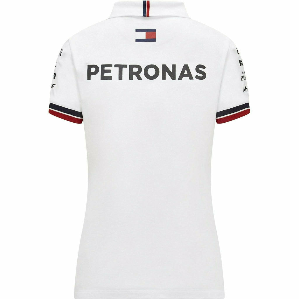 Mercedes Benz AMG Petronas F1 Women's 2021 Team Polo Shirt-Black/White Polos Lavender