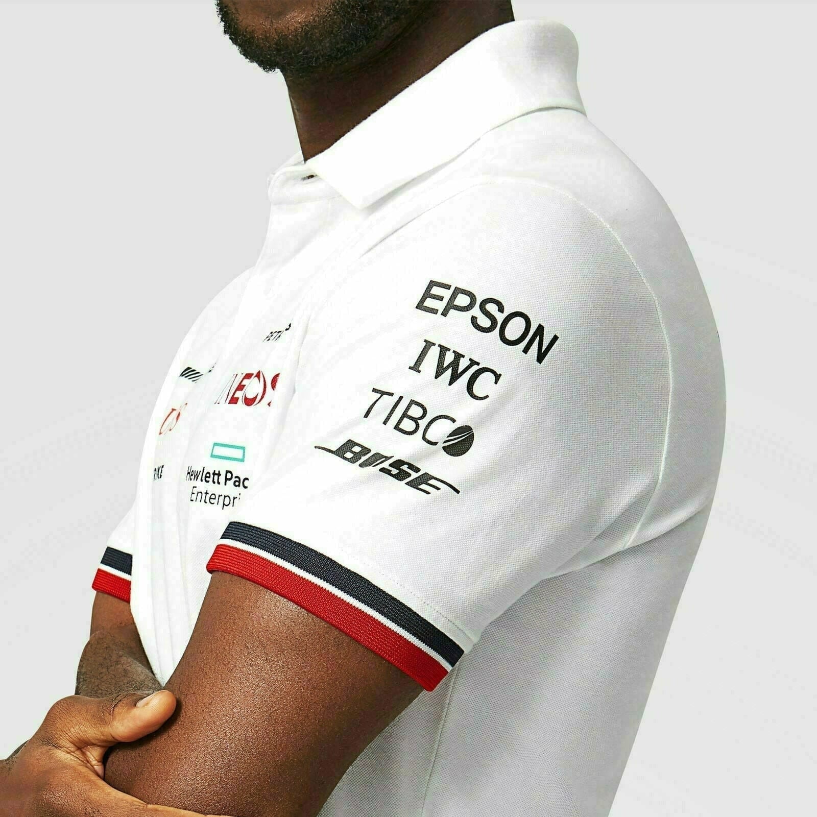 LIFESTYLE F1 Mercedes MAPM - Polo Homme white - Private Sport Shop