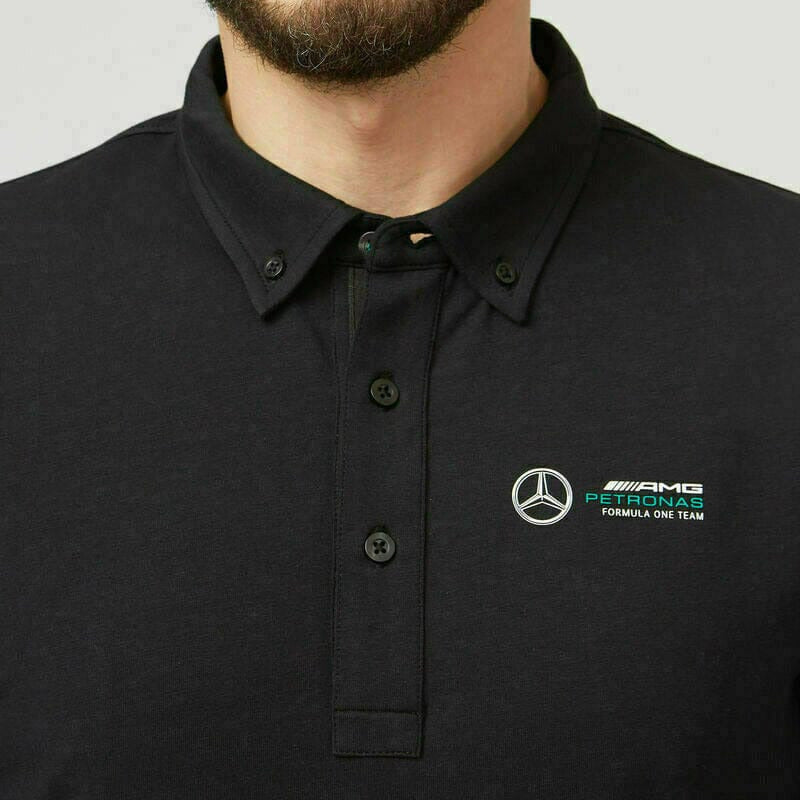 Mercedes Benz AMG Petronas F1 Men's Classic Polo Shirt -Black Polos Dark Slate Gray