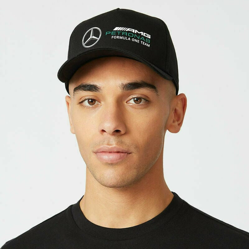 Mercedes Benz AMG Petronas F1 Racer Hat -Black/Grey/White Hats Black