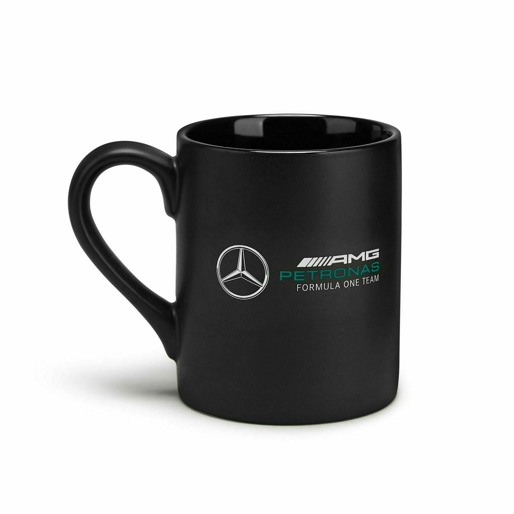 Mercedes Benz AMG Petronas F1 Logo Mug-Black/White Drinkware Dark Slate Gray