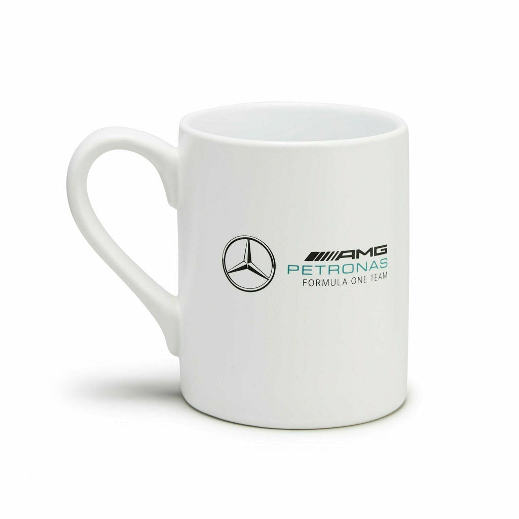 Mercedes Benz AMG Petronas F1 Logo Mug-Black/White Drinkware Light Gray
