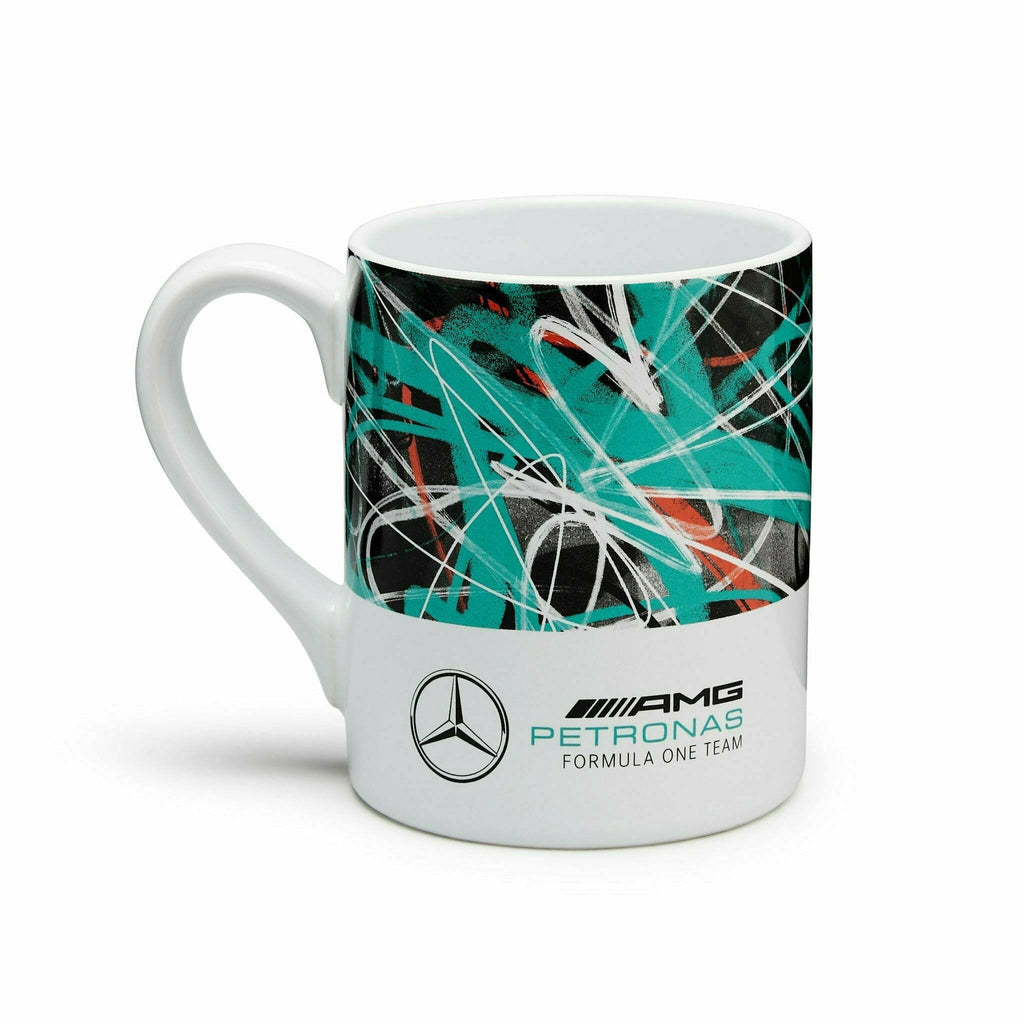 Mercedes Benz AMG Petronas F1 Graffiti Mug Drinkware Dark Slate Gray