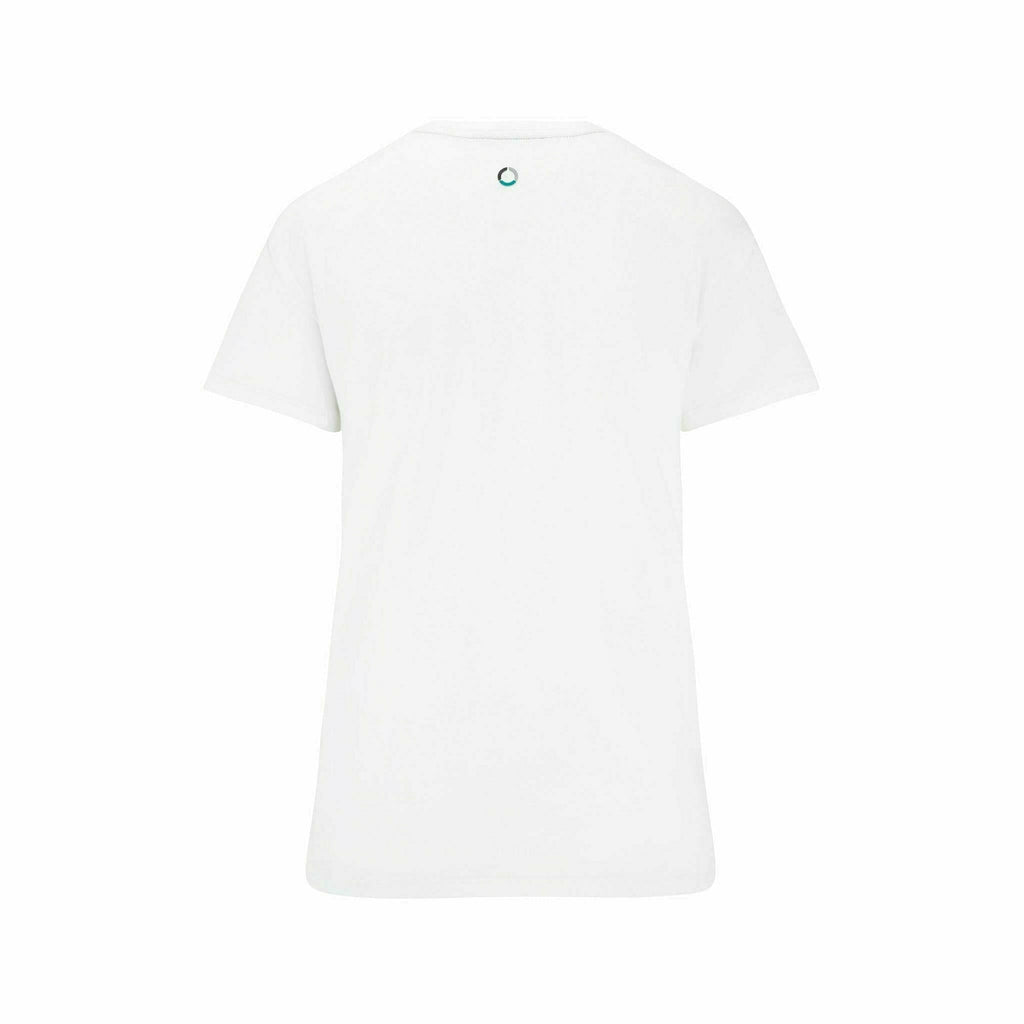 Mercedes Benz AMG Petronas F1 Women's Large Logo T-Shirt -Black/White T-shirts White Smoke