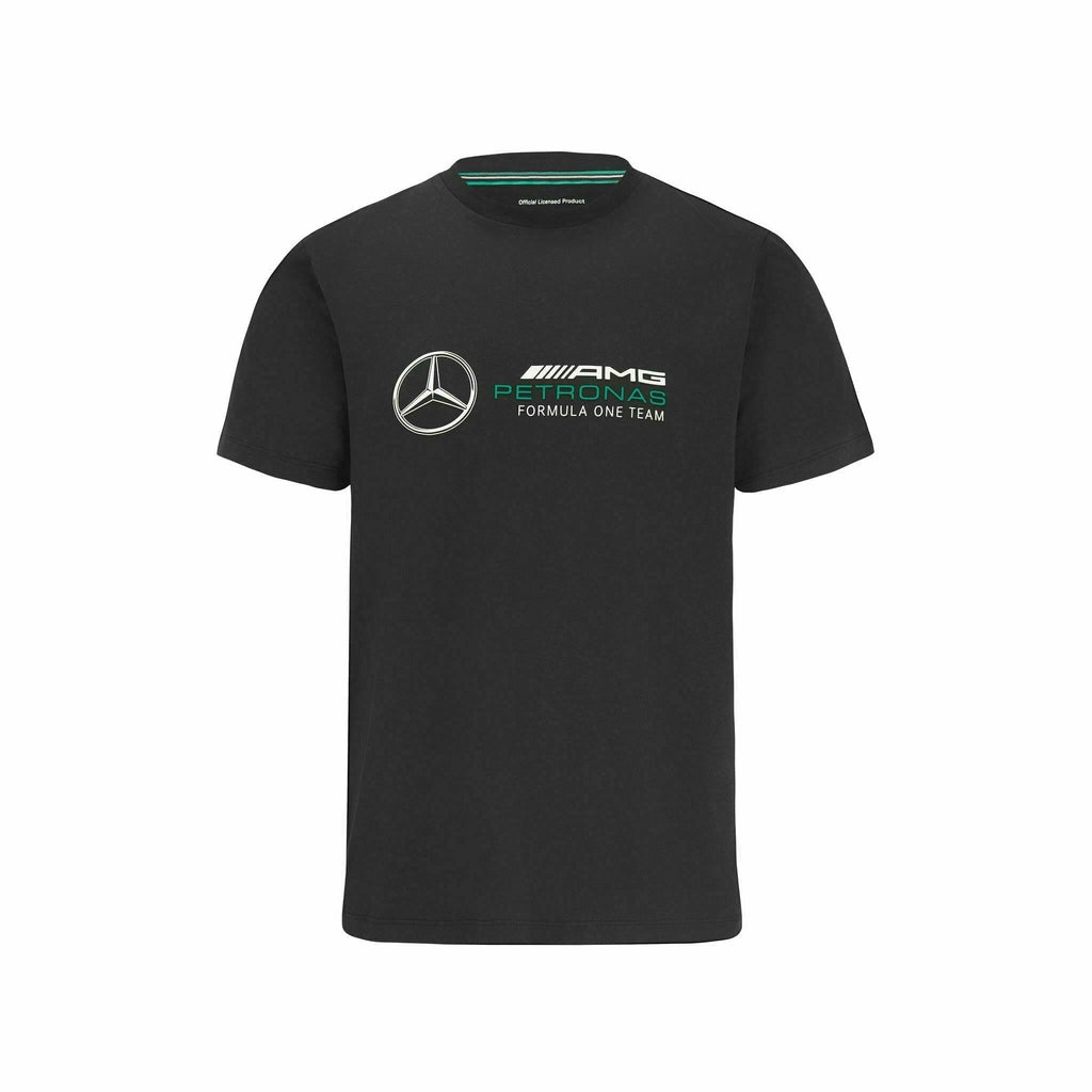 Mercedes Benz AMG Petronas F1 Unisex Large Logo T-Shirt - Black/Gray/White T-shirts Dark Slate Gray