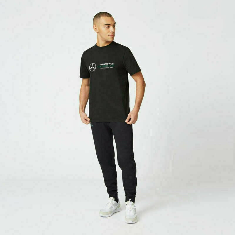 Mercedes Benz AMG Petronas F1 Unisex Large Logo T-Shirt - Black/Gray/White T-shirts Lavender