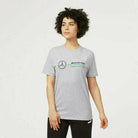 Mercedes Benz AMG Petronas F1 Unisex Large Logo T-Shirt - Black/Gray/White T-shirts Light Gray