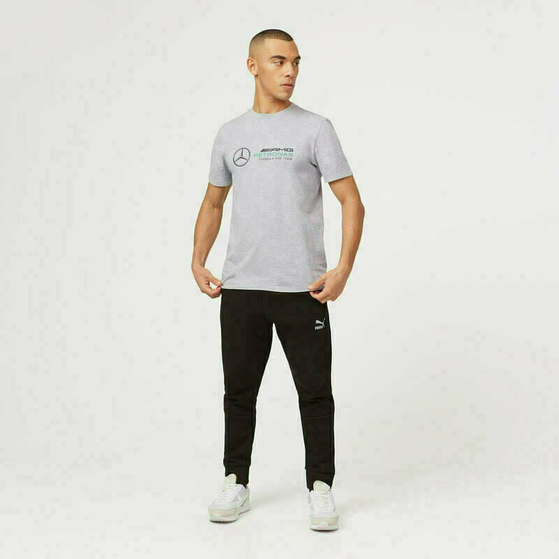 Mercedes Benz AMG Petronas F1 Unisex Large Logo T-Shirt - Black/Gray/White T-shirts Beige