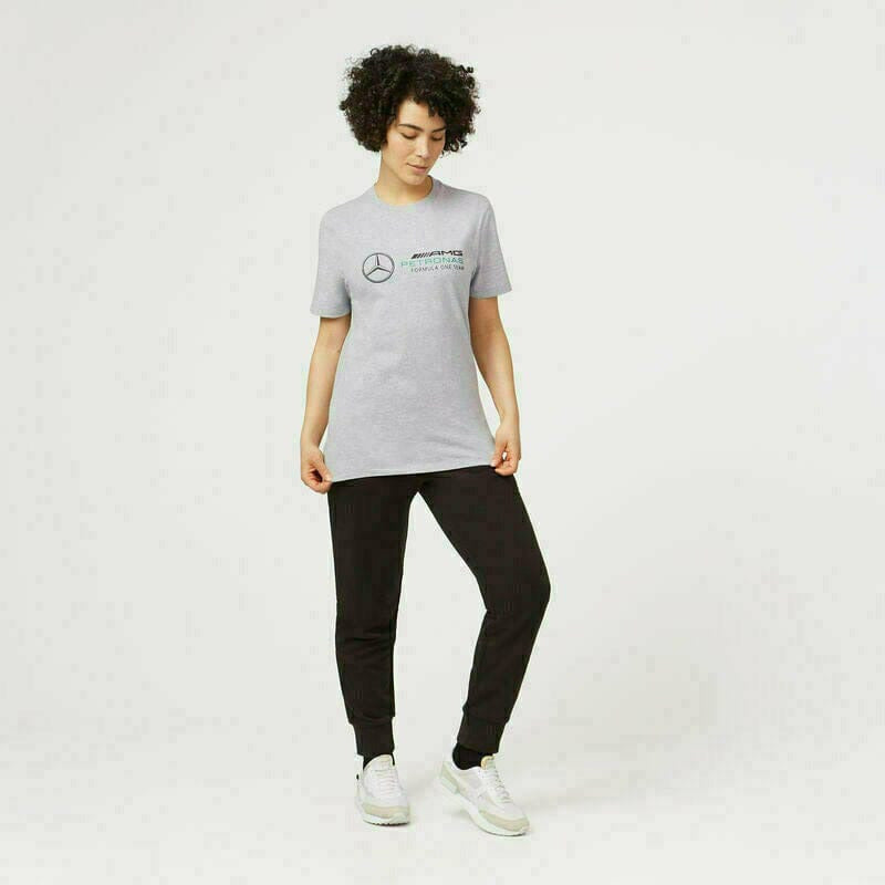 Mercedes Benz AMG Petronas F1 Unisex Large Logo T-Shirt - Black/Gray/White T-shirts Beige