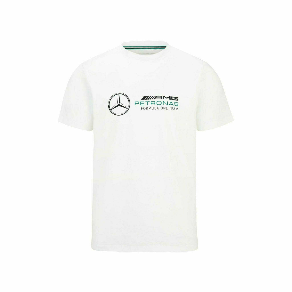 Mercedes Benz AMG Petronas F1 Unisex Large Logo T-Shirt - Black/Gray/White T-shirts White Smoke