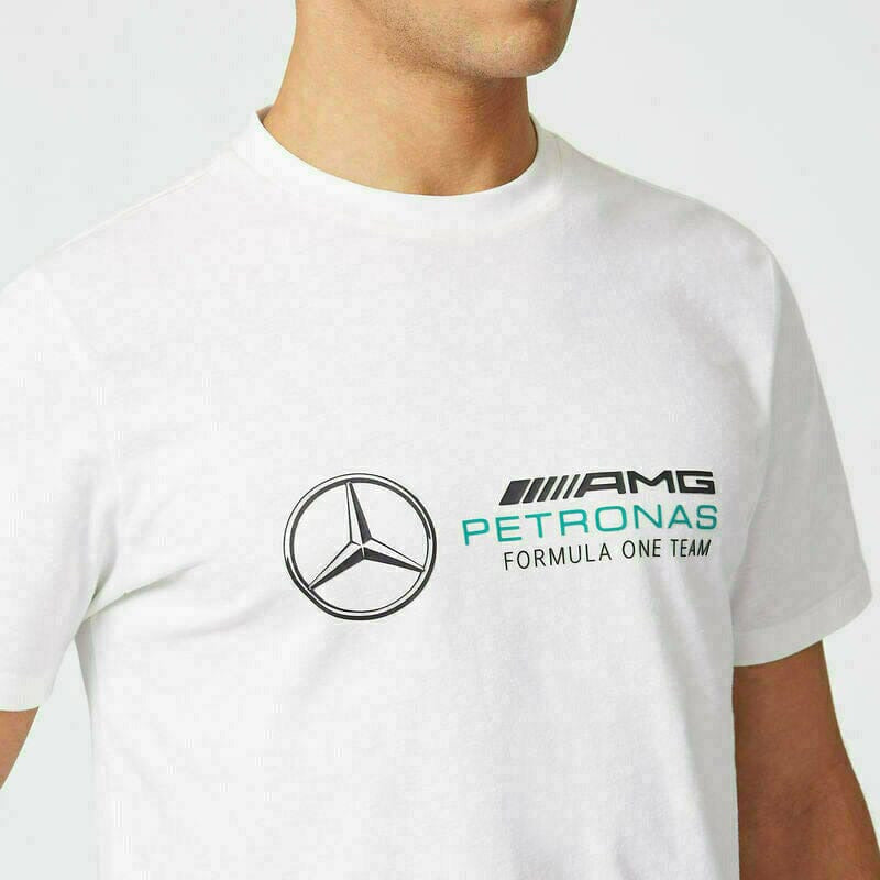 Mercedes Benz AMG Petronas F1 Unisex Large Logo T-Shirt - Black/Gray/White T-shirts Lavender