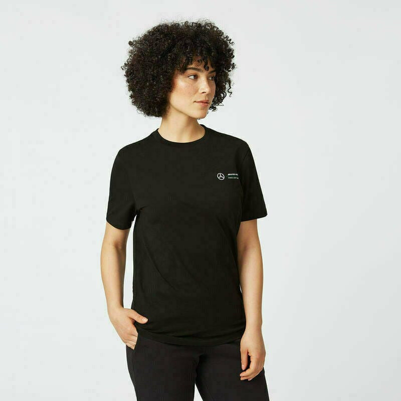 Mercedes Benz AMG Petronas F1 Unisex Small Logo T-Shirt - Black/Gray T-shirts Black