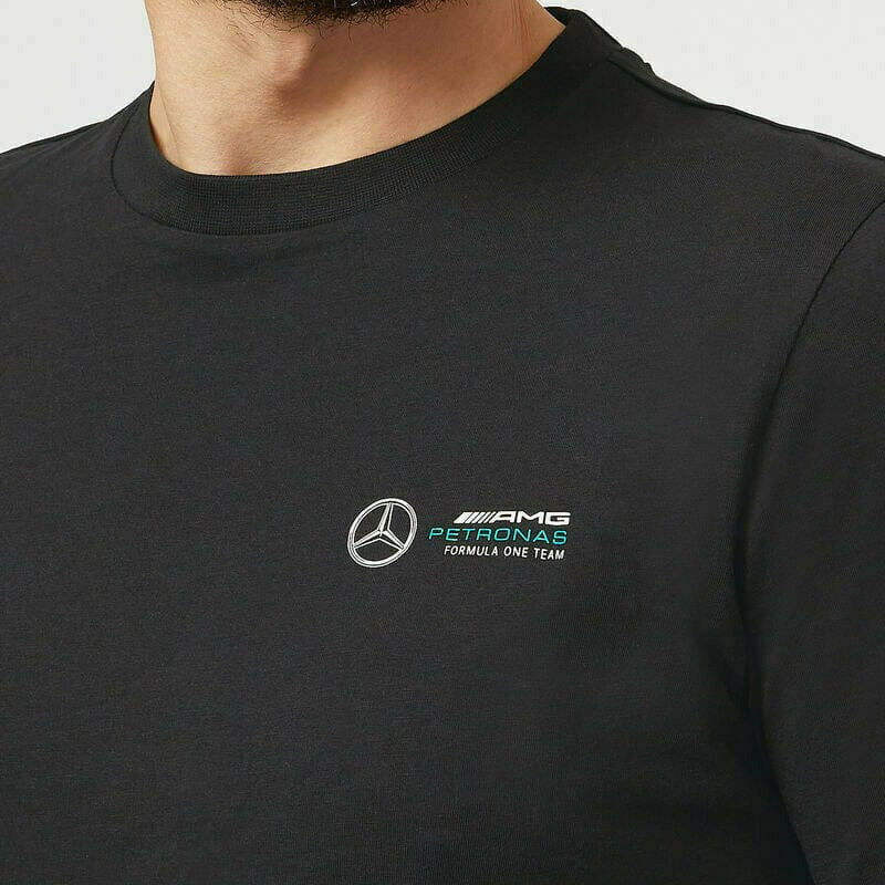 Mercedes Benz AMG Petronas F1 Unisex Small Logo T-Shirt - Black/Gray T-shirts Dark Slate Gray