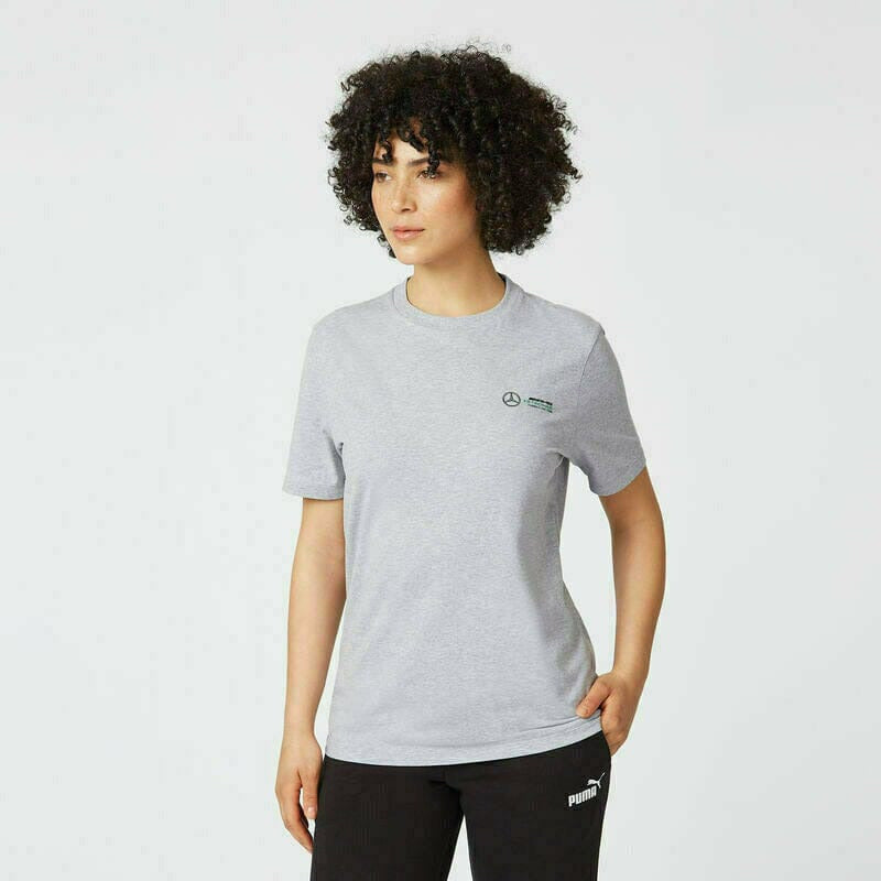 Mercedes Benz AMG Petronas F1 Unisex Small Logo T-Shirt - Black/Gray T-shirts Light Gray