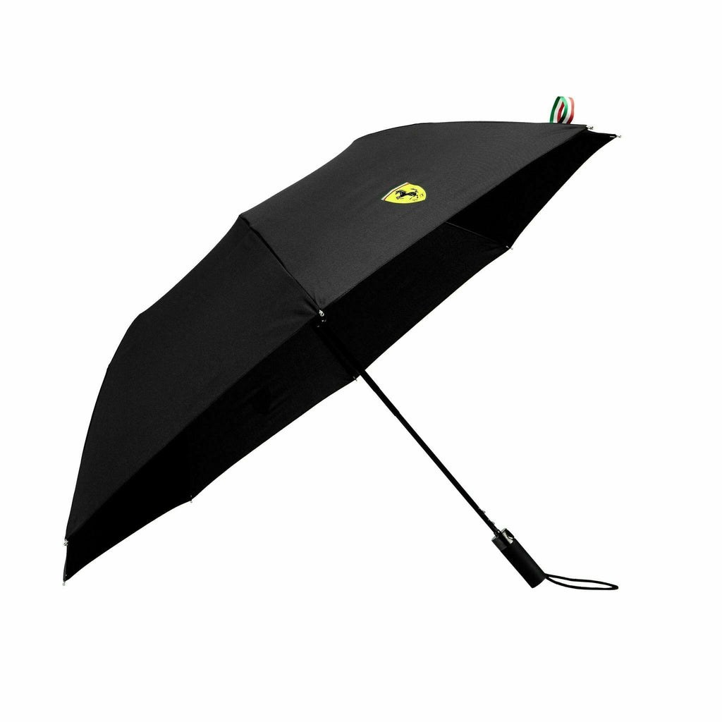 Scuderia Ferrari F1 Compact Scudetto Umbrella- Black/Red Umbrellas Black