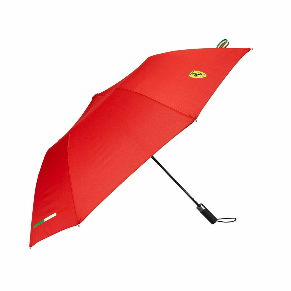 Scuderia Ferrari F1 Compact Scudetto Umbrella- Black/Red Umbrellas Firebrick