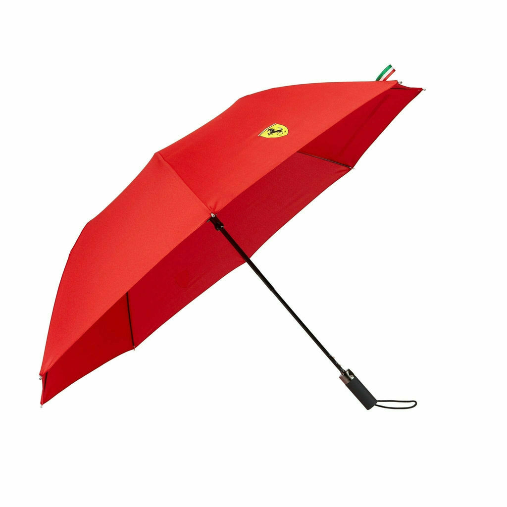 Scuderia Ferrari F1 Compact Scudetto Umbrella- Black/Red Umbrellas Firebrick