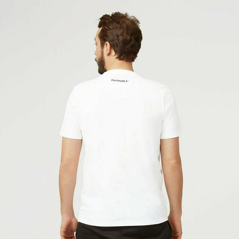 Formula 1 Tech Collection F1 Unisex Flag Graphic T-Shirt - White T-shirts Beige