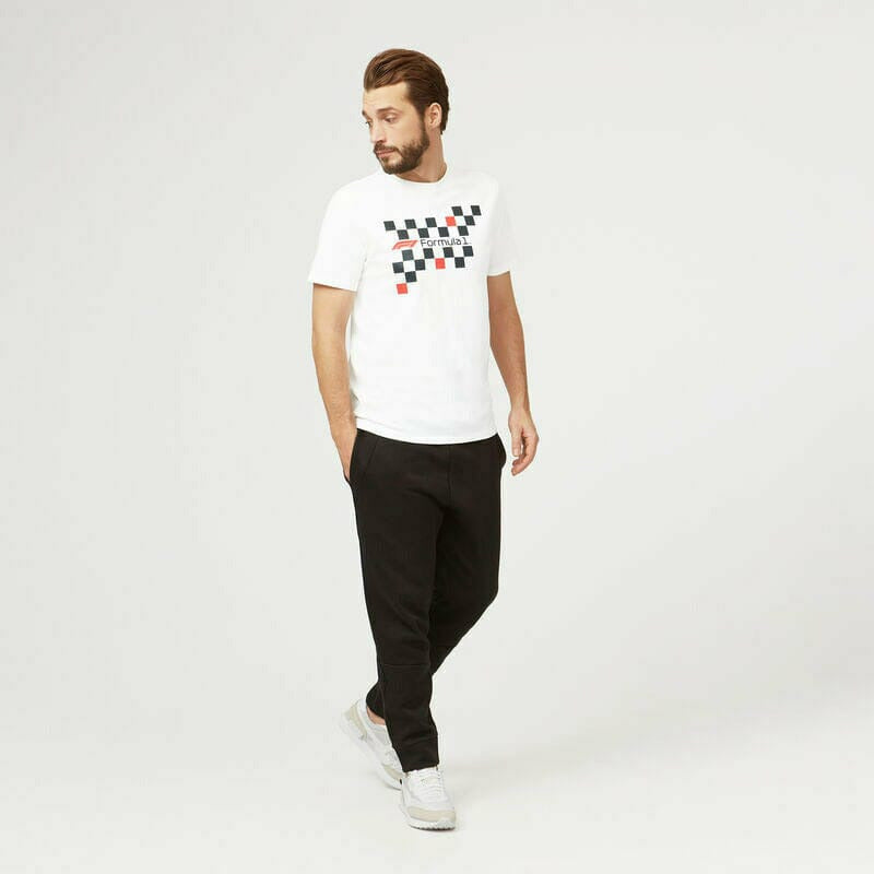 Formula 1 Tech Collection F1 Unisex Flag Graphic T-Shirt - White T-shirts Beige