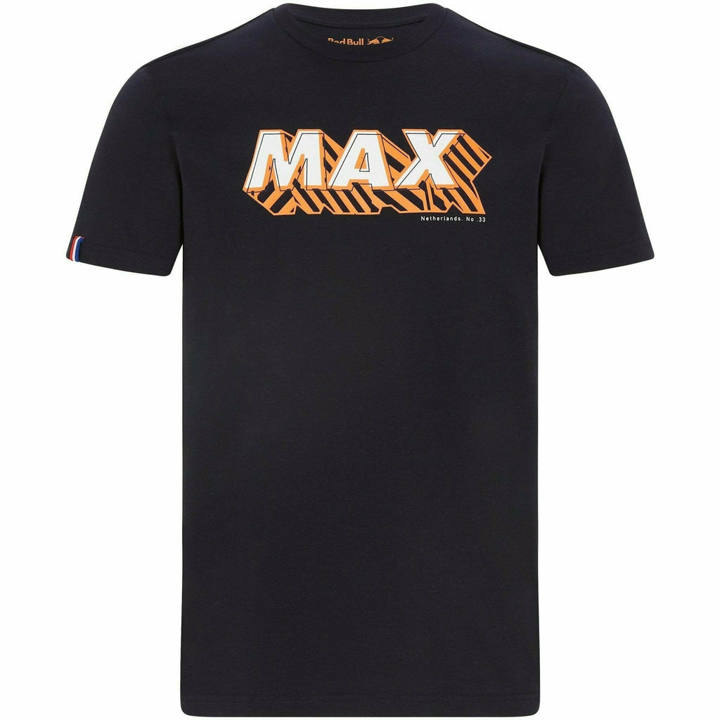Red Bull Racing F1 Men's Max Verstappen Graphic T-Shirt- Navy T-shirts Dark Slate Gray