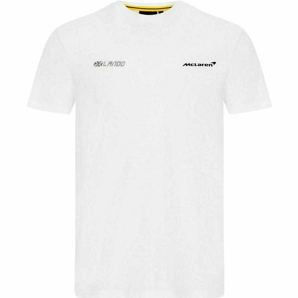 McLaren F1 Men's Lando Norris #4 T-Shirt - Black/White T-shirts White Smoke