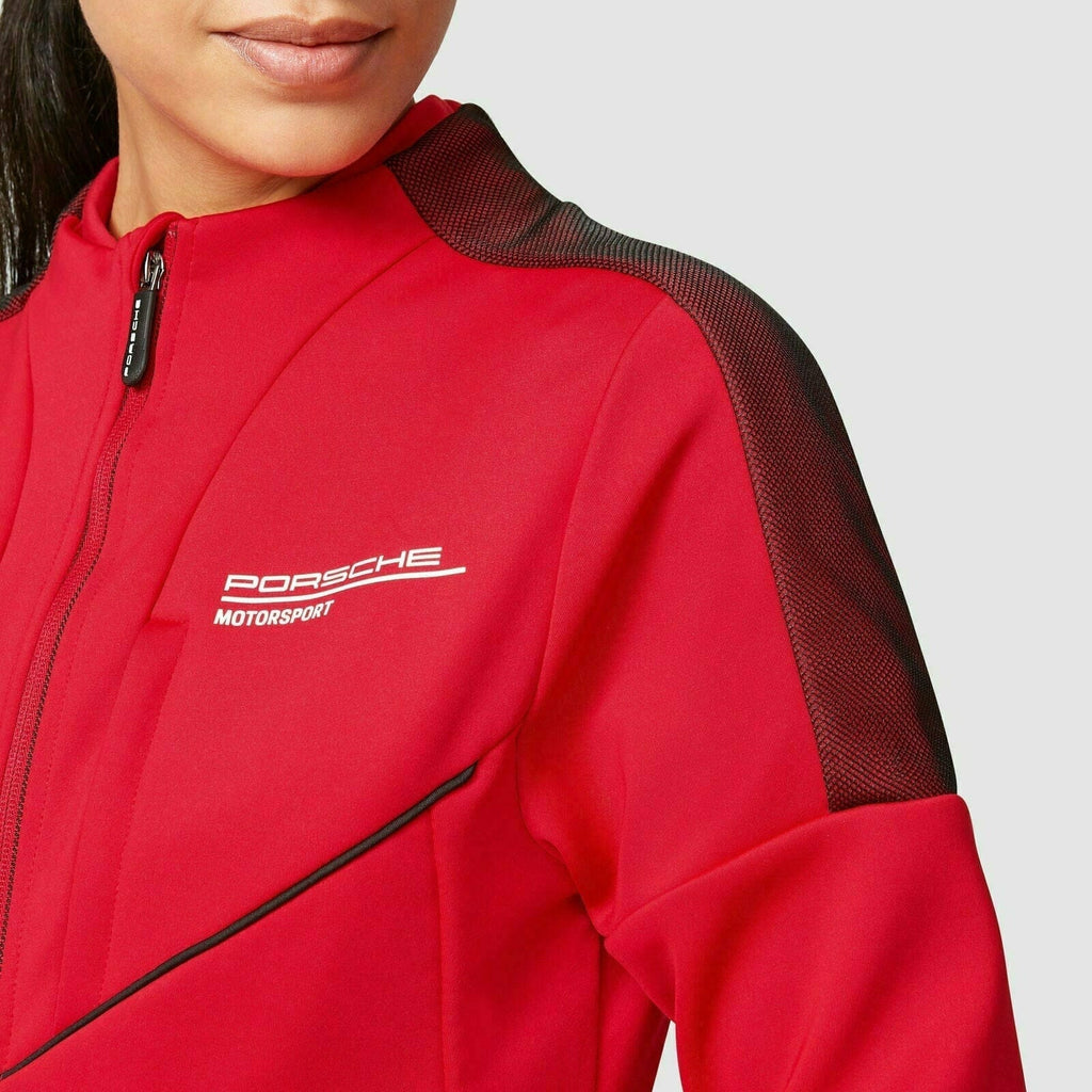 Porsche Motorsport Women's Softshell Jacket - Red Jackets Firebrick
