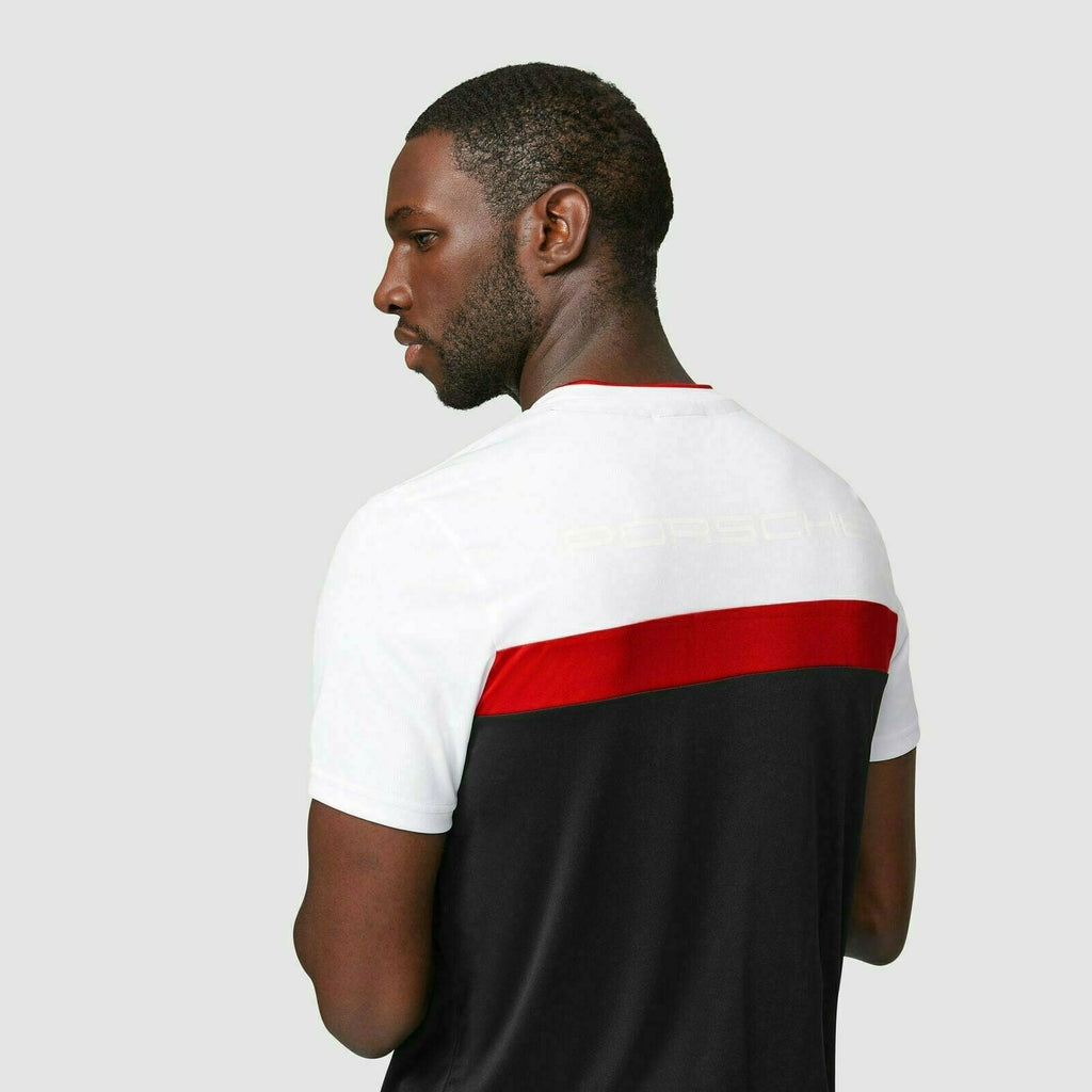 Porsche Motorsport Men's Color Block T-Shirt- Black T-shirts Black