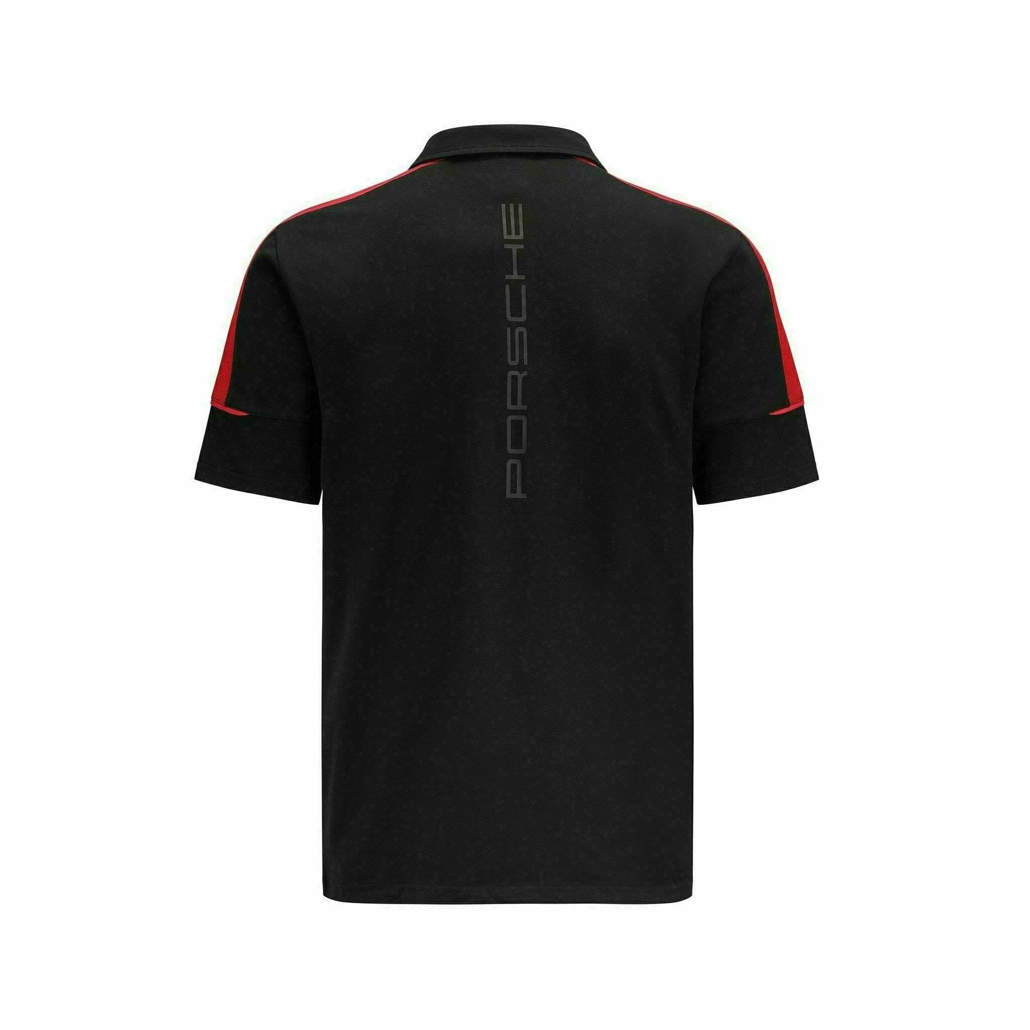 Porsche Motorsport Men's Fanwear Polo Shirt- Black Polos Black