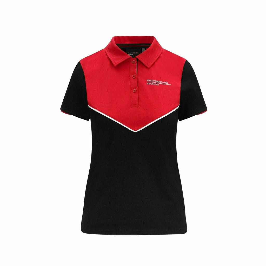 Porsche Motorsport Women's Fanwear Polo Shirt- Black Polos Black