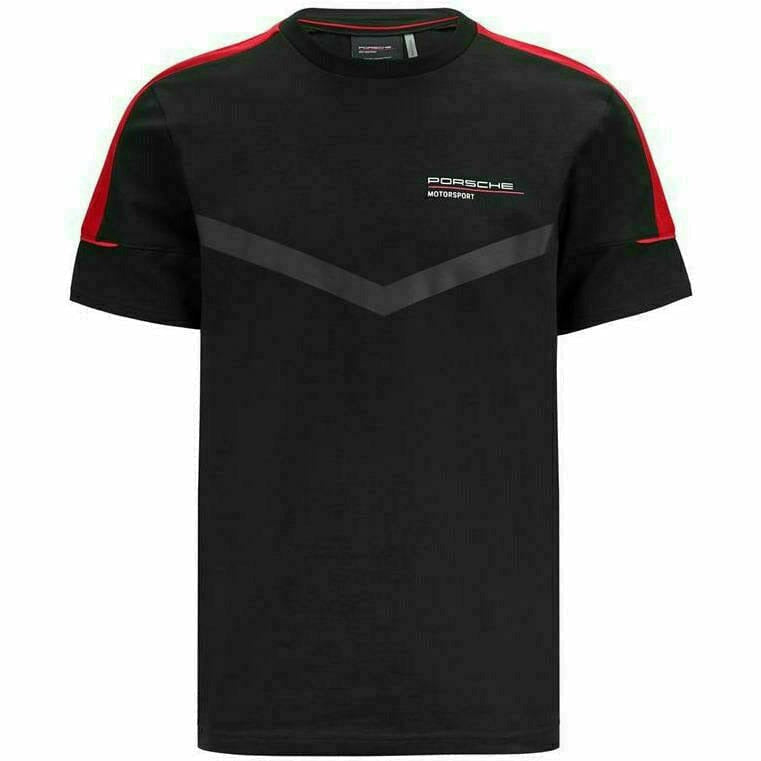 Porsche Motorsport Men's Black Fanwear T-Shirt T-shirts Black