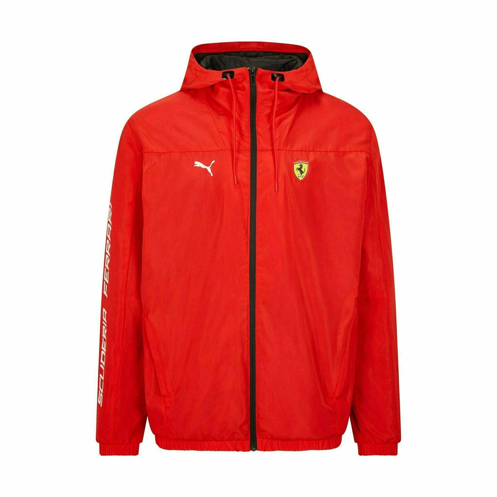 Scuderia Ferrari Puma Windbreaker Jacket-Black/Red Jackets Firebrick
