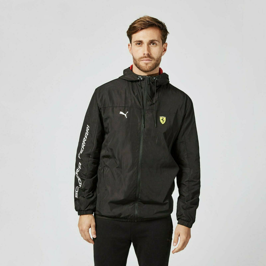 Scuderia Ferrari Puma Windbreaker Jacket-Black/Red Jackets Dark Slate Gray