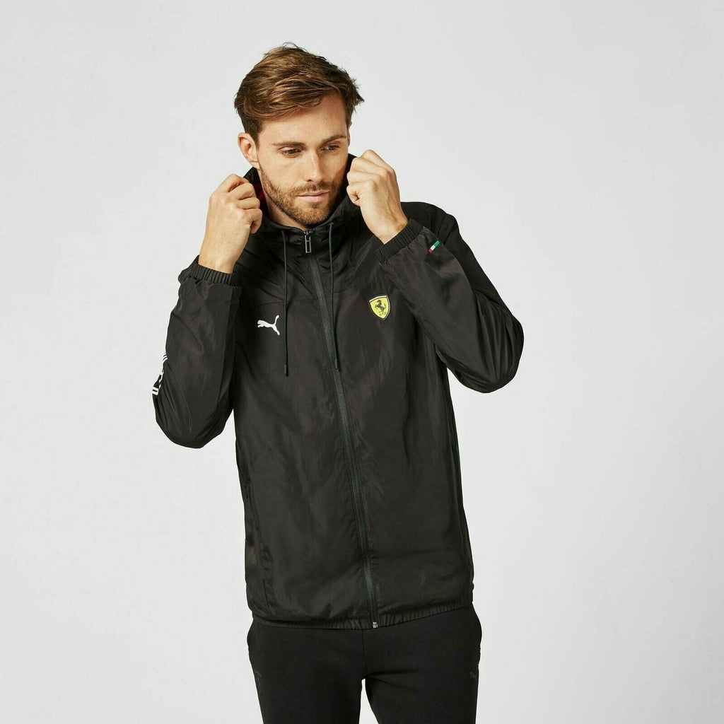 Scuderia Ferrari Puma Windbreaker Jacket-Black/Red Jackets Dark Slate Gray