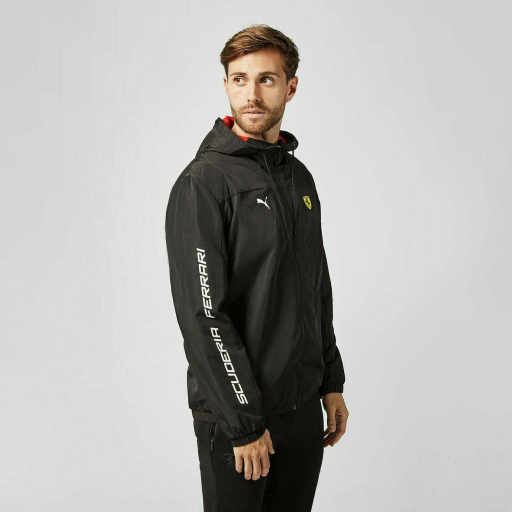 Scuderia Ferrari Puma Windbreaker Jacket-Black/Red Jackets Light Gray