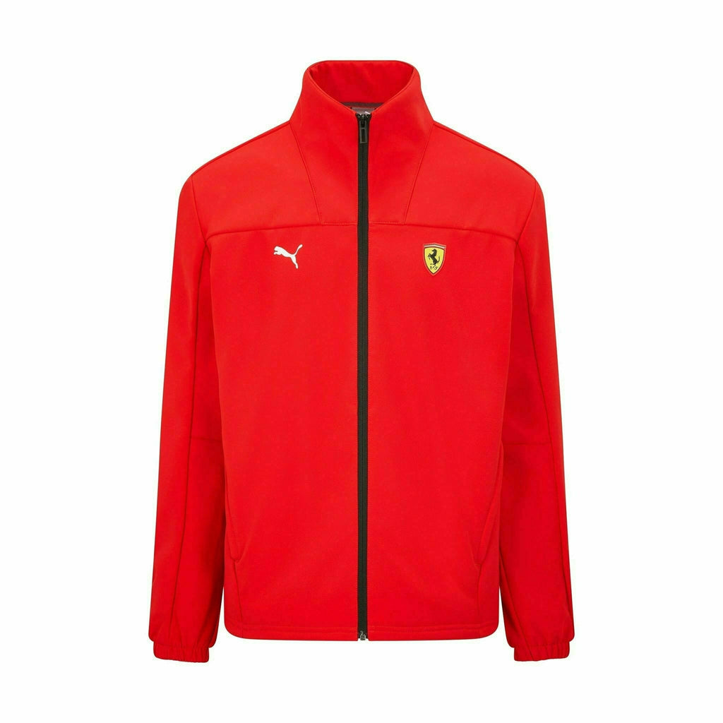 Scuderia Ferrari Puma Men's Softshell Jacket-Black/Red Jackets Red