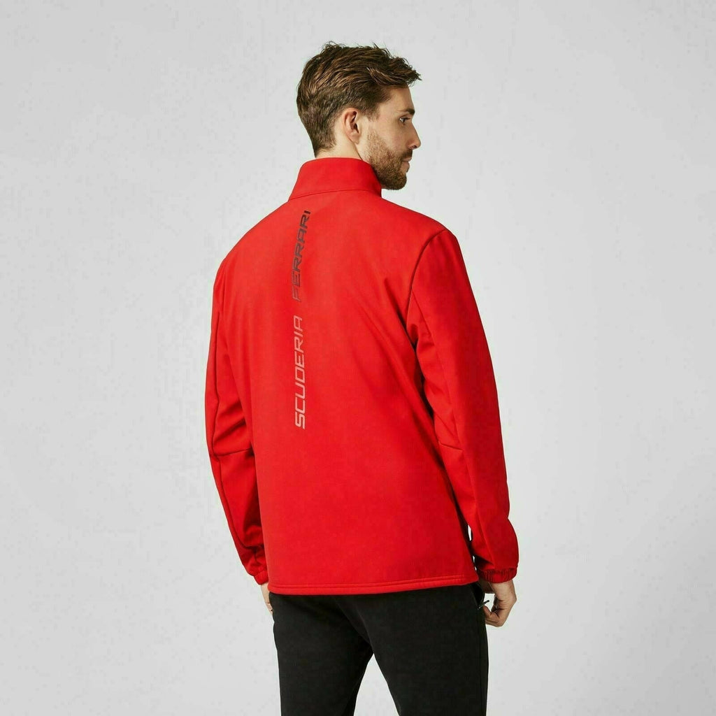 Scuderia Ferrari Puma Men's Softshell Jacket-Black/Red Jackets Light Gray