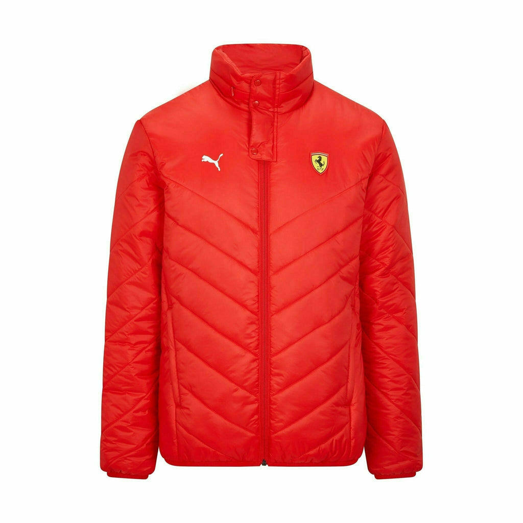 Scuderia Ferrari Men's Puma Padded Jacket-Black/Red Jackets Firebrick
