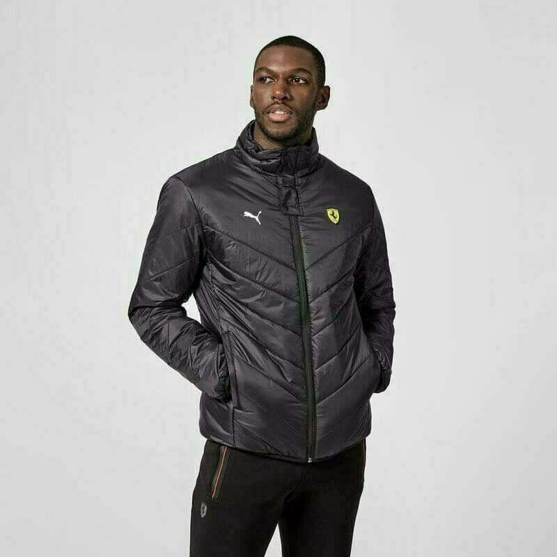 Scuderia Ferrari Men's Puma Padded Jacket-Black/Red Jackets Dark Slate Gray