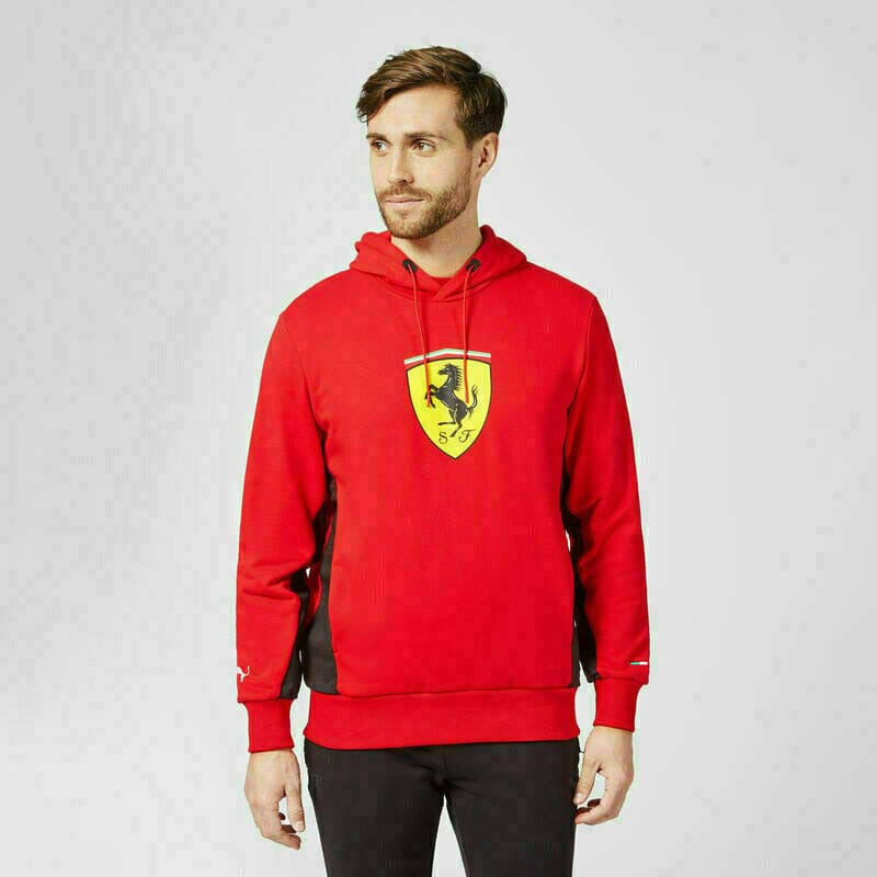 Scuderia Ferrari F1 Men's Puma Hoodie Sweatshirt -Black/Red Hoodies Light Gray