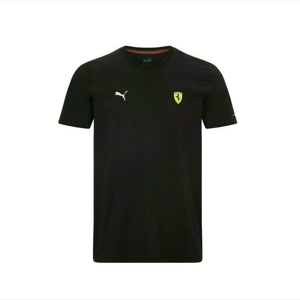 Scuderia Ferrari Men's Puma Small Shield T-Shirt-Red/Black T-shirts Black