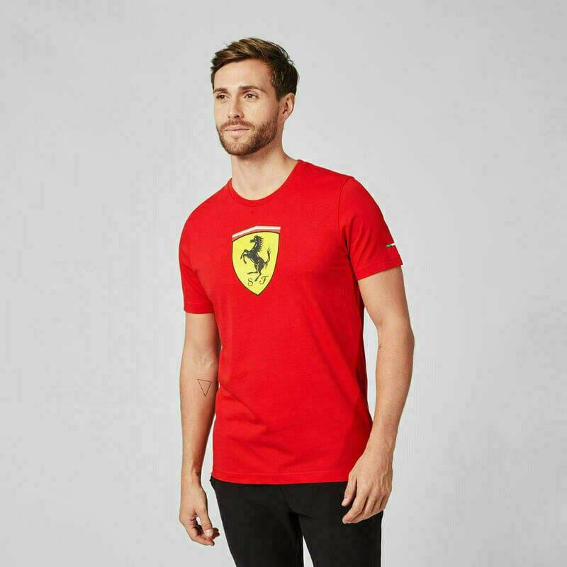 Scuderia Ferrari F1 Men's Puma Large Logo T-Shirt -Black/Red T-shirts Light Gray