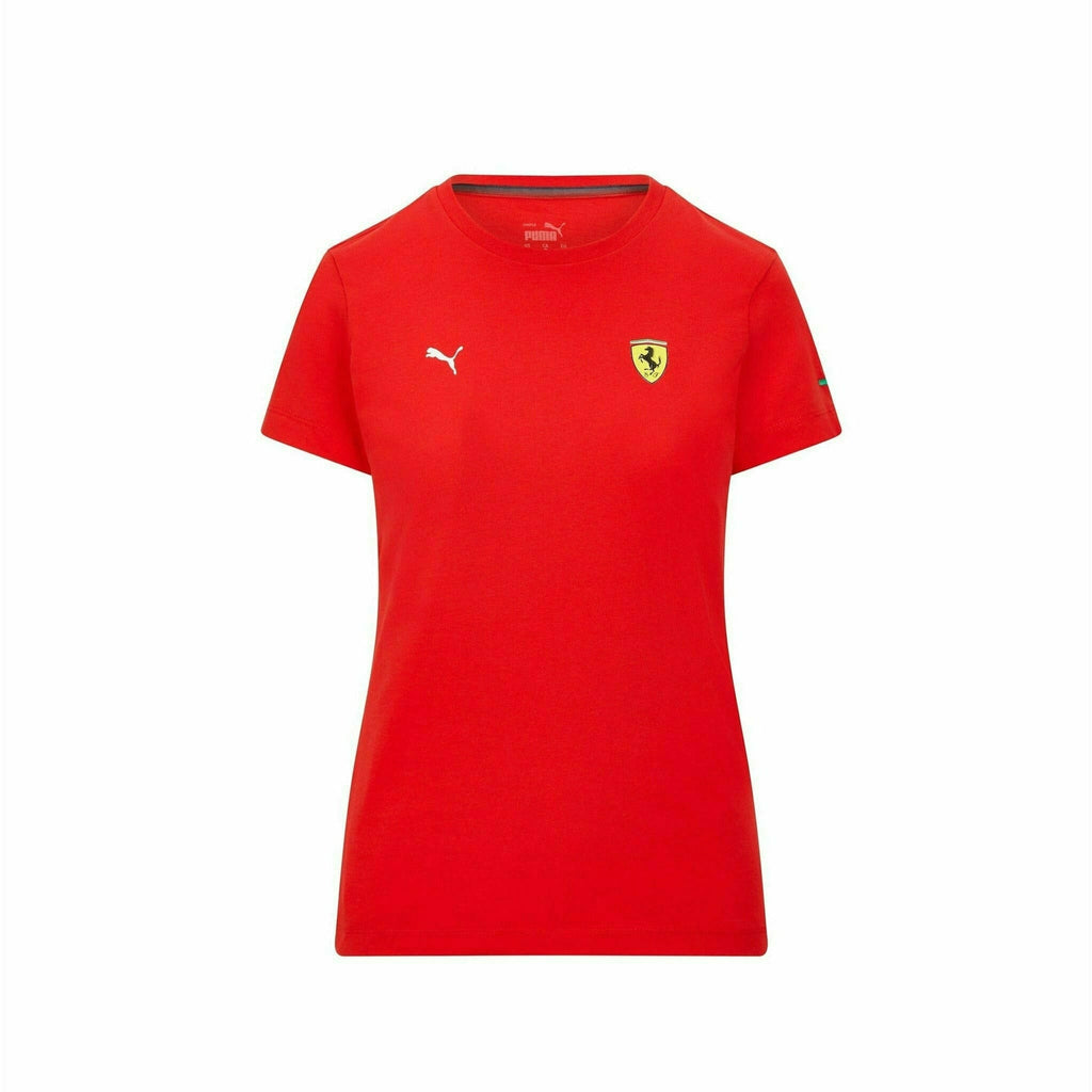 Scuderia Ferrari Women's Puma Small Shield Logo T-Shirt-Red/Black T-shirts Red