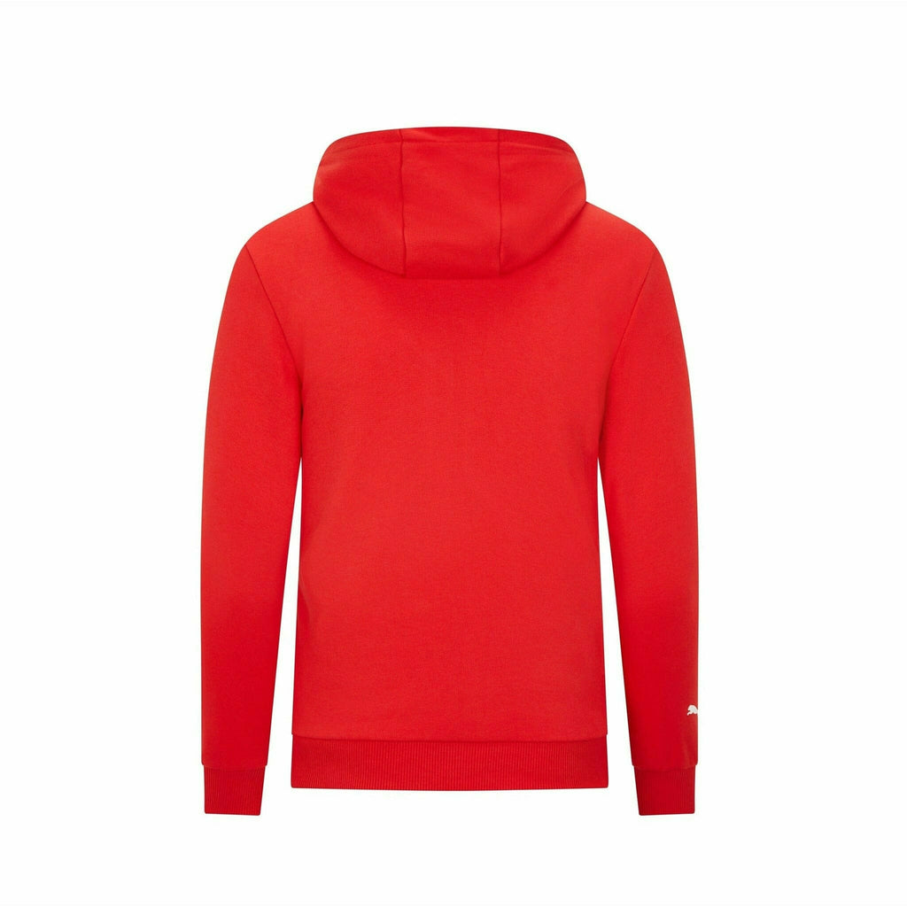 Scuderia Ferrari Kids Puma Large Logo Hoodie-Red/Black Hoodies Firebrick