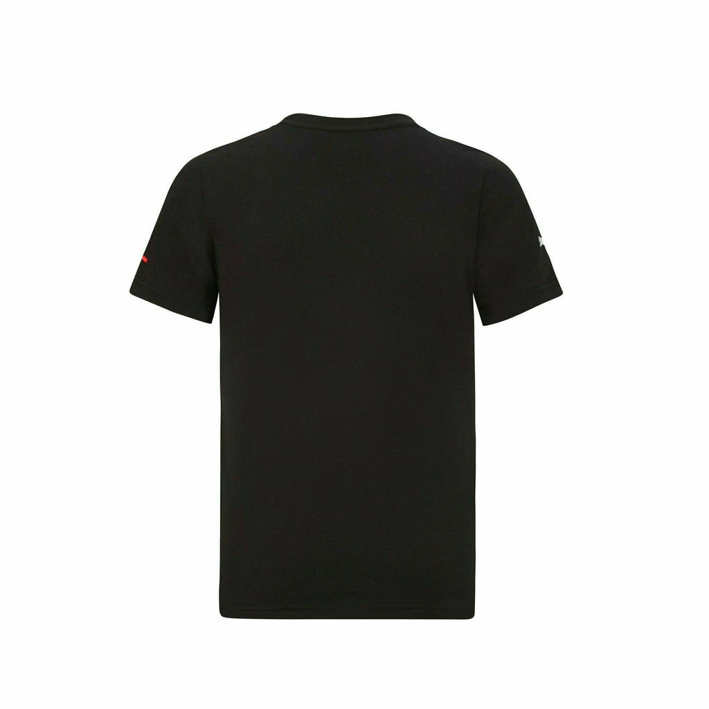 Scuderia Ferrari Kids Puma Large Shield Logo T-Shirt- Youth Red/Black T-shirts Black