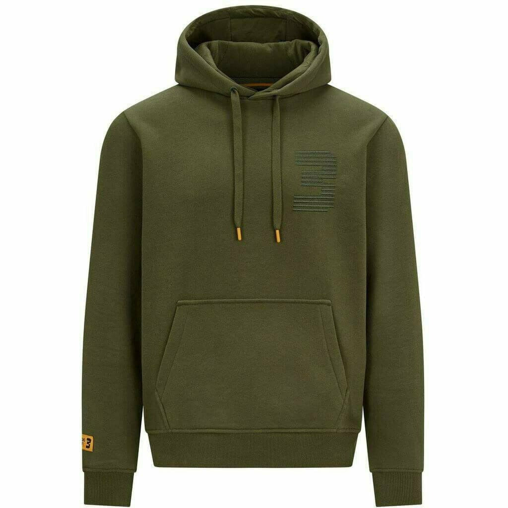 McLaren F1 Men's Daniel Ricciardo DR3 Australia Hoody - Khaki Hoodies Dark Olive Green