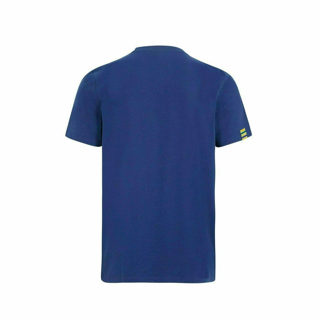 Ayrton Senna Fanwear Logo T-Shirt - Navy/Green/Yellow T-shirts Dark Slate Blue