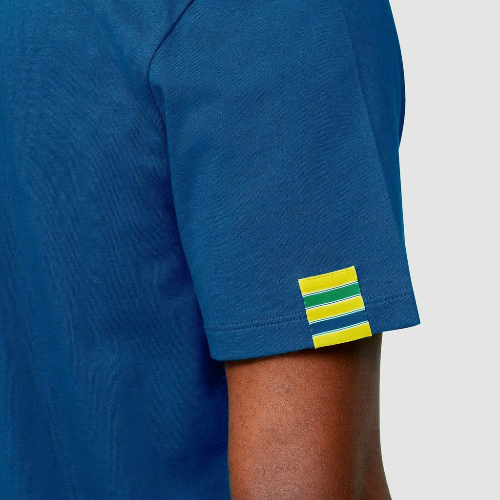Ayrton Senna Fanwear Logo T-Shirt - Navy/Green/Yellow T-shirts Light Gray