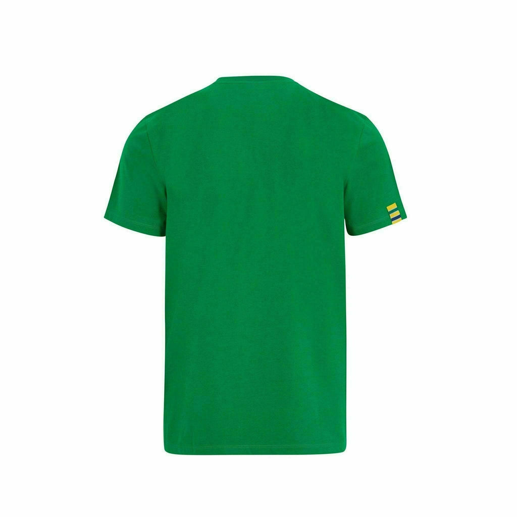 Ayrton Senna Fanwear Logo T-Shirt - Navy/Green/Yellow T-shirts Forest Green