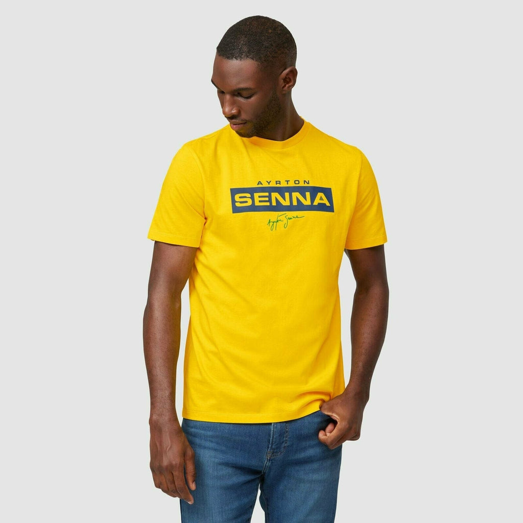 Ayrton Senna Fanwear Logo T-Shirt - Navy/Green/Yellow T-shirts Lavender